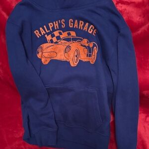 Polo by Ralph Lauren Blue Hoodie with Orange Graphic